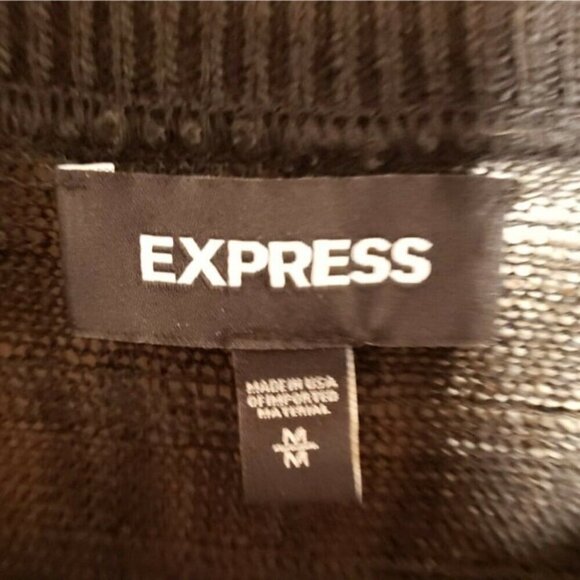 Express Womens Black Batwing Oversized Thin Short Sweater Medium - Picture 7 of 8